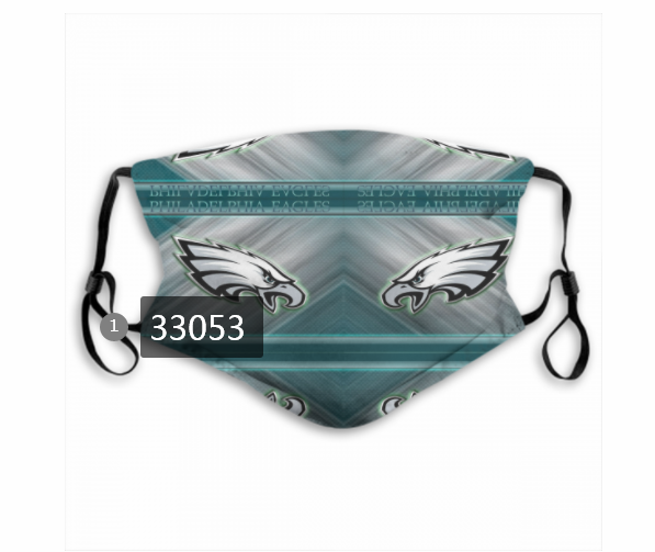 New 2021 NFL Philadelphia Eagles #52 Dust mask with filter->nfl dust mask->Sports Accessory